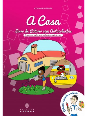 N.º 9 - A Casa - Livro de colorir com autocolantes